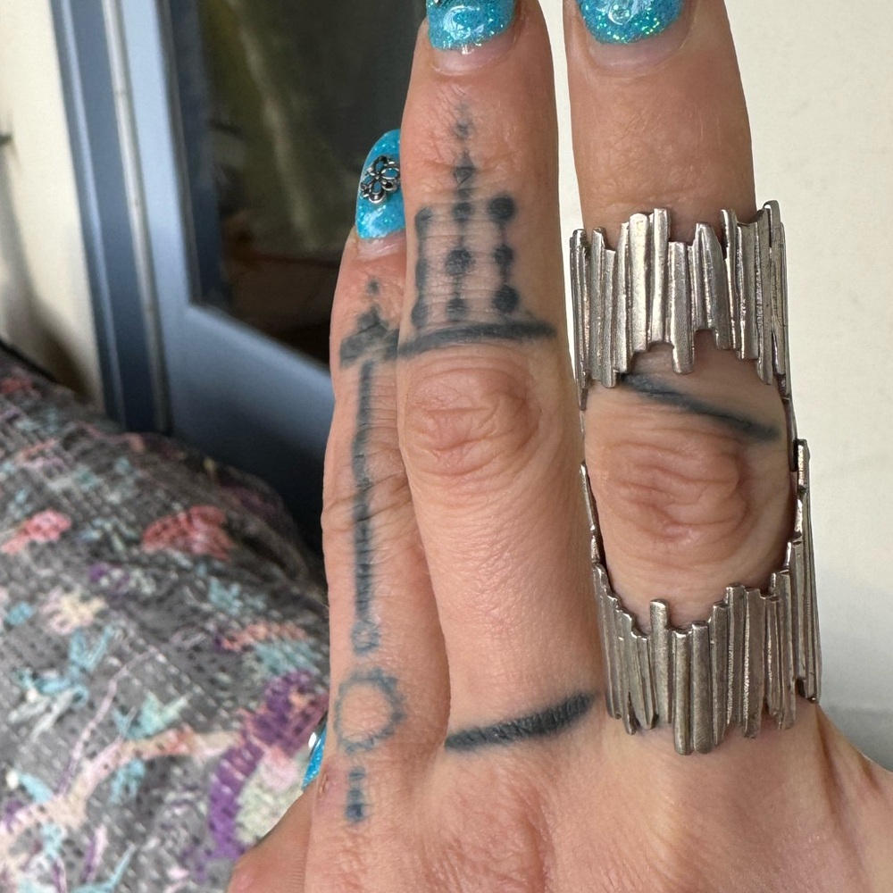 Unique Silver Statement Ring - image 7